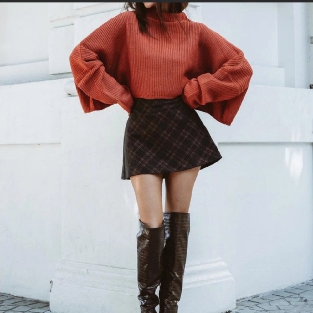 Princess Polly Mock neck Orange Knit Sweater/Jumper